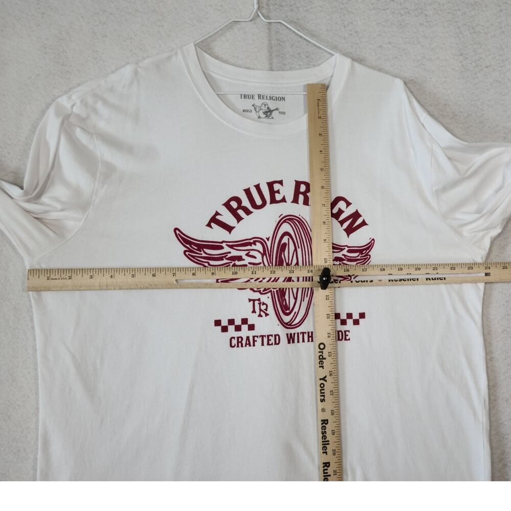 True Religion, Long Sleeve T-shirt "Crafted w/Pride", Men Size XXXL, EUC - Picture 4 of 5